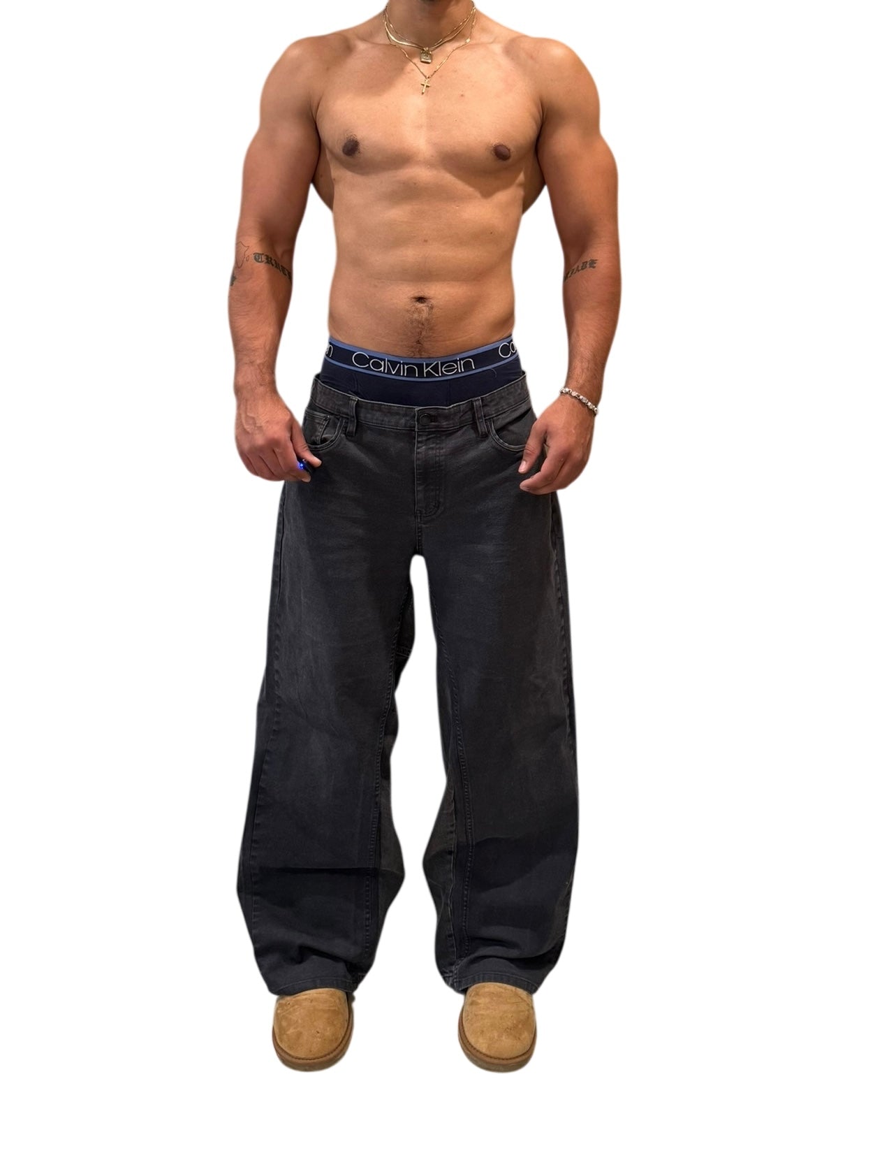 SS8-02 NMJ custom 1 of 1 denim (40x33) (Premade ready to ship)