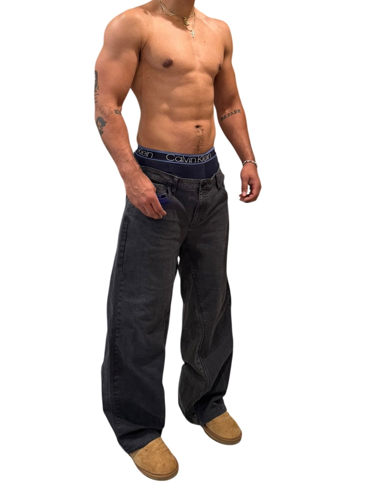 SS8-02 NMJ custom 1 of 1 denim (40x33) (Premade ready to ship)