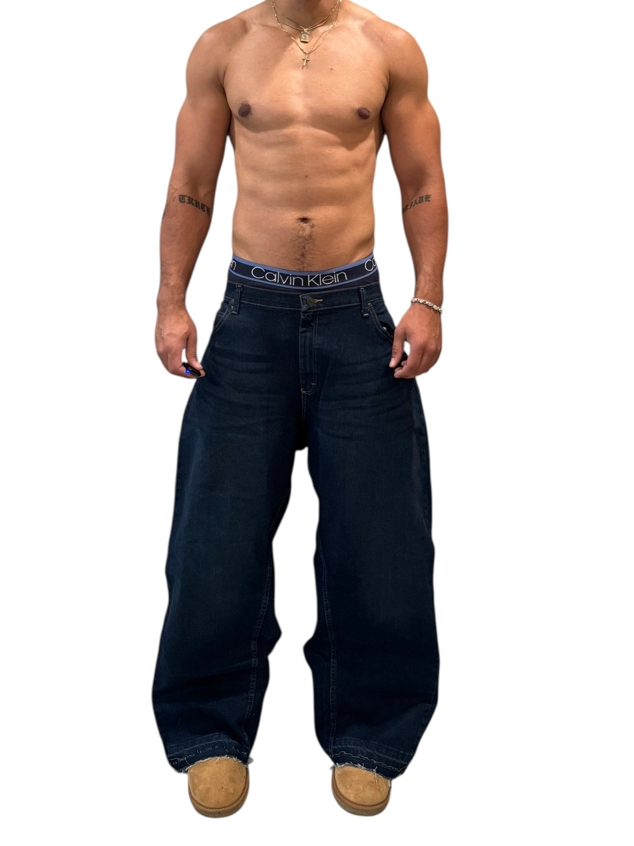 SS8-04 NMJ custom 1 of 1 denim (41x32) (Premade ready to ship)