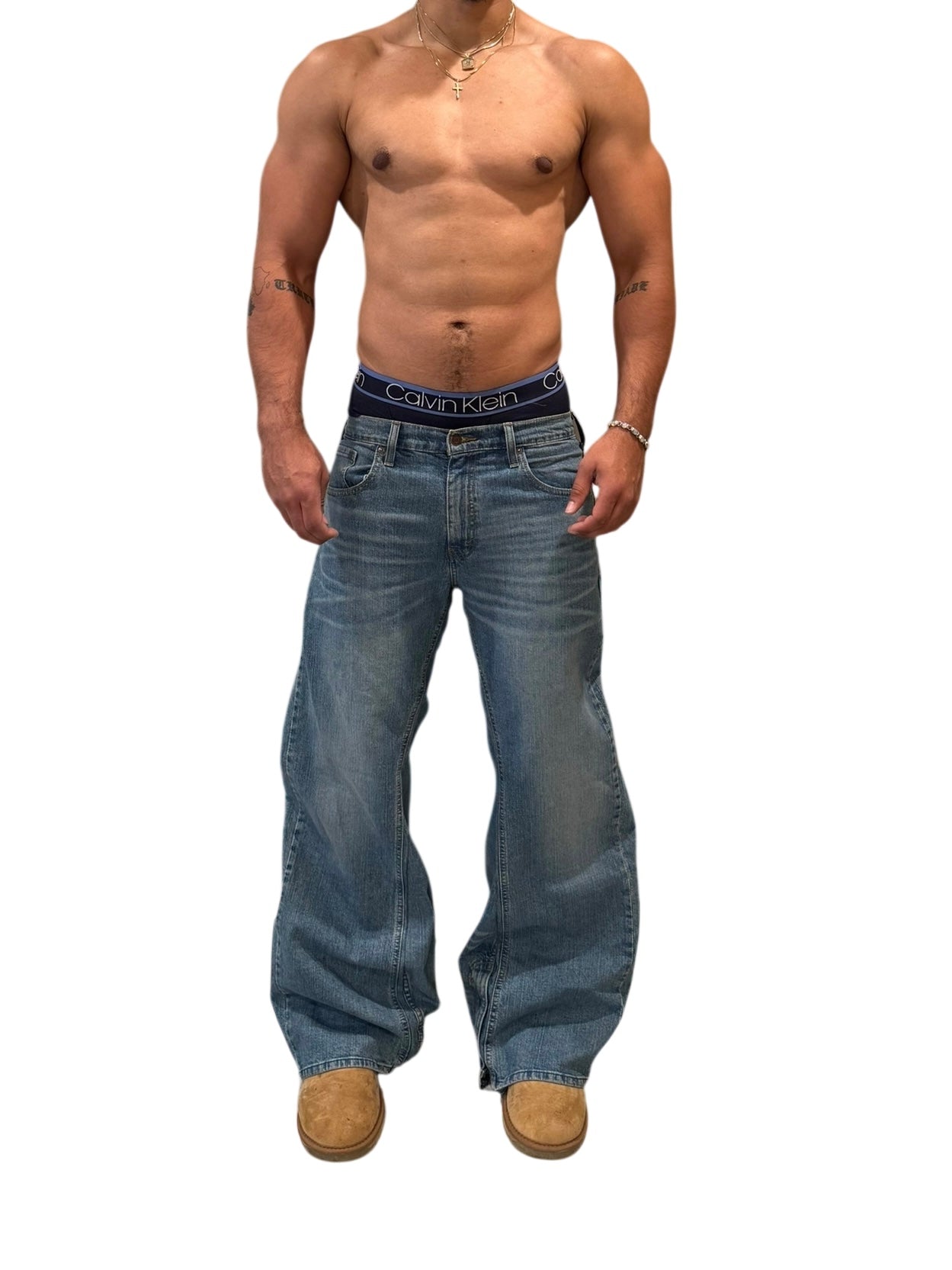 SS8-01 NMJ custom 1 of 1 denim (34x34) (Premade ready to ship)