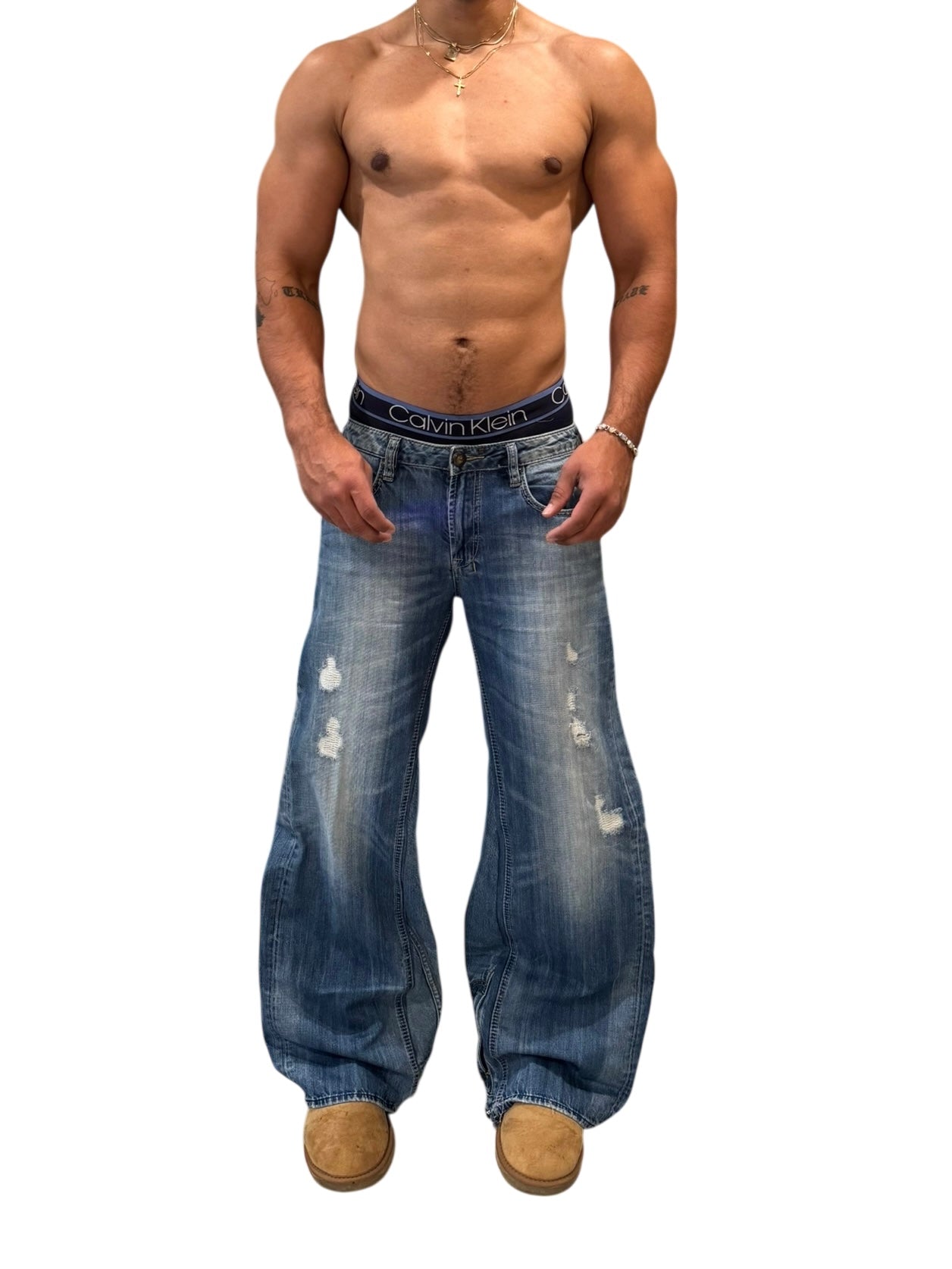 SS8-07 NMJ custom 1 of 1 denim (36x35) (Premade ready to ship)