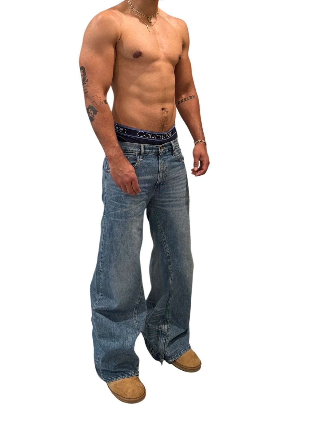 SS8-01 NMJ custom 1 of 1 denim (34x34) (Premade ready to ship)