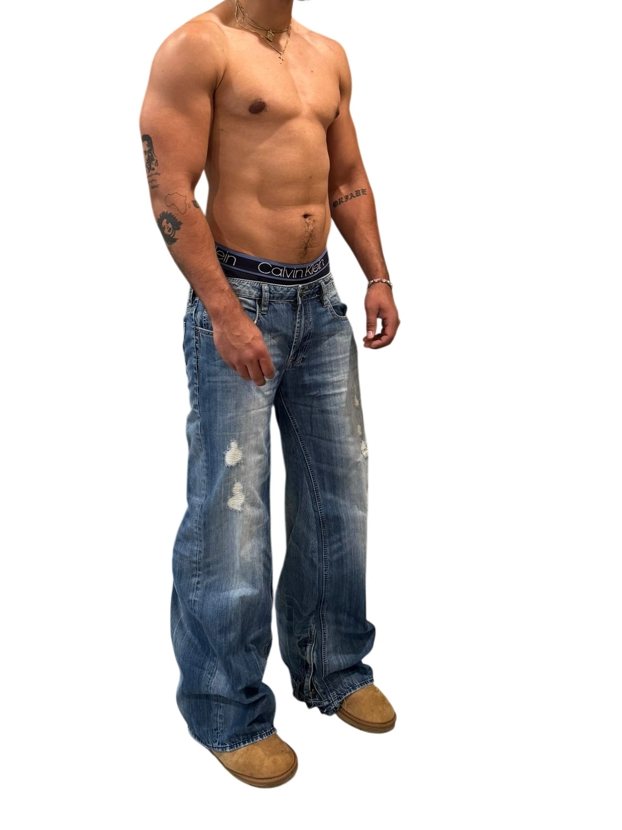 SS8-07 NMJ custom 1 of 1 denim (36x35) (Premade ready to ship)