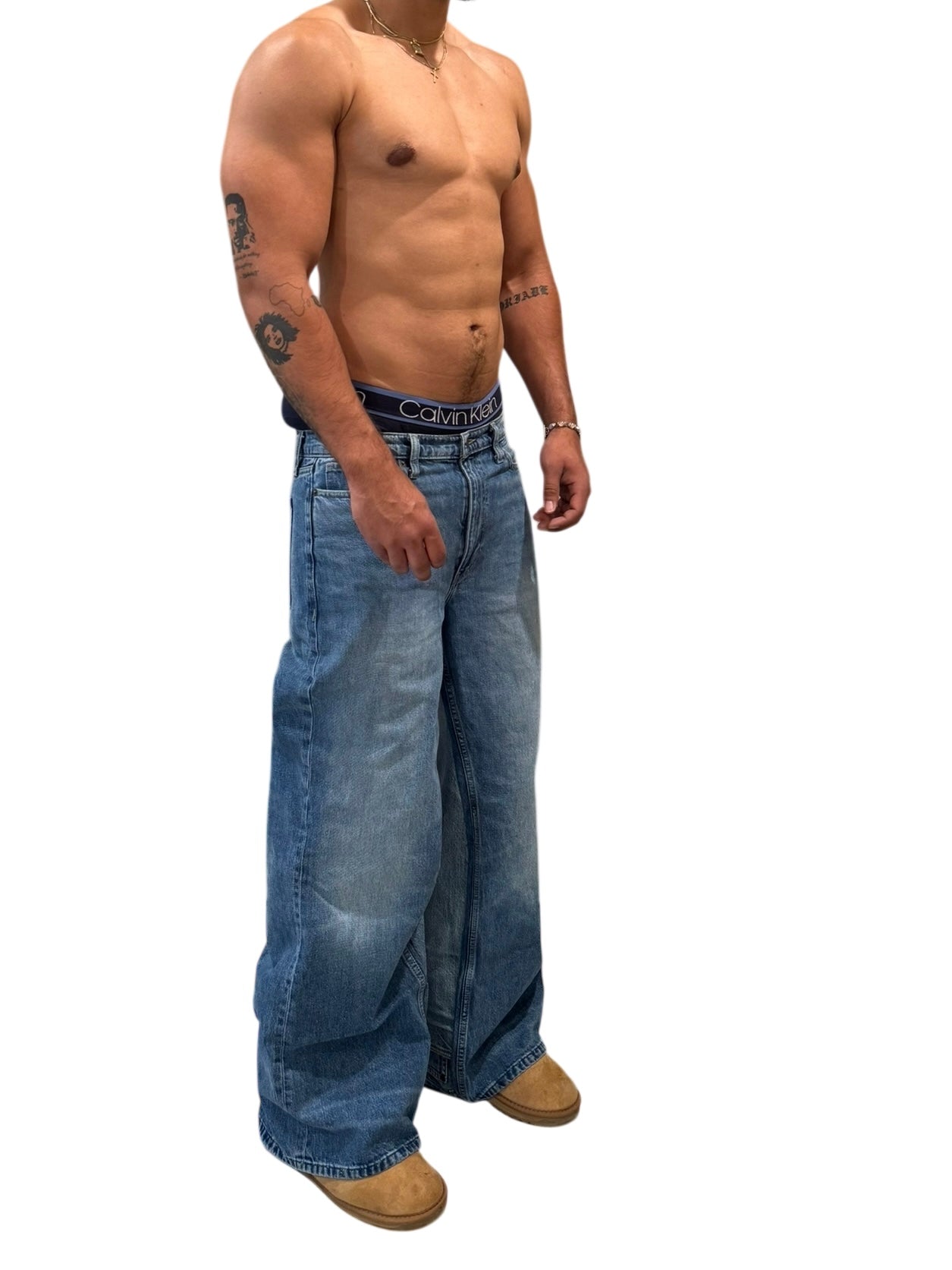 SS8-05 NMJ custom 1 of 1 denim (34x32.5) (Premade ready to ship)