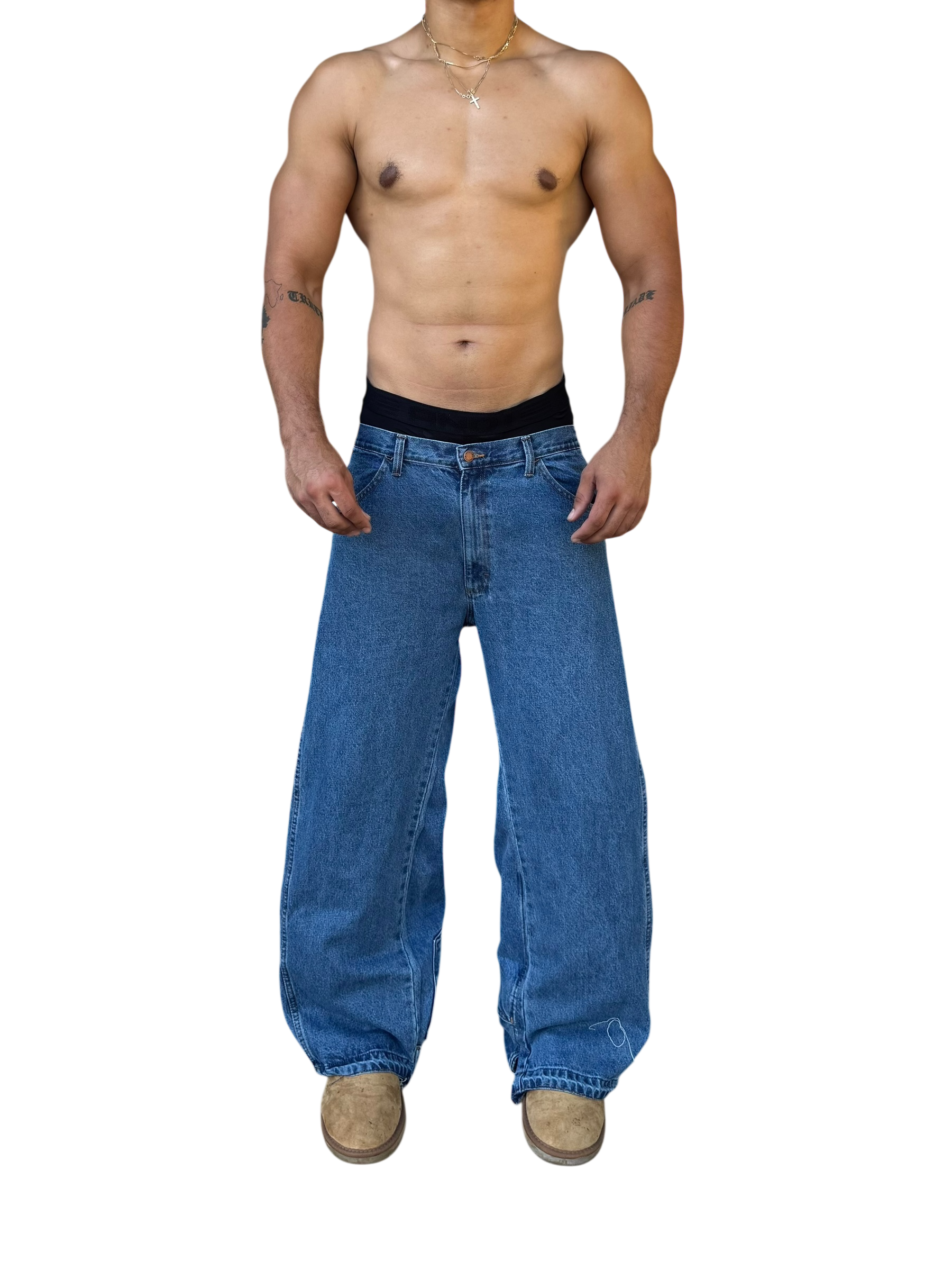 SS9-06 NMJ custom 1 of 1 denim (36x31) (Premade ready to ship)