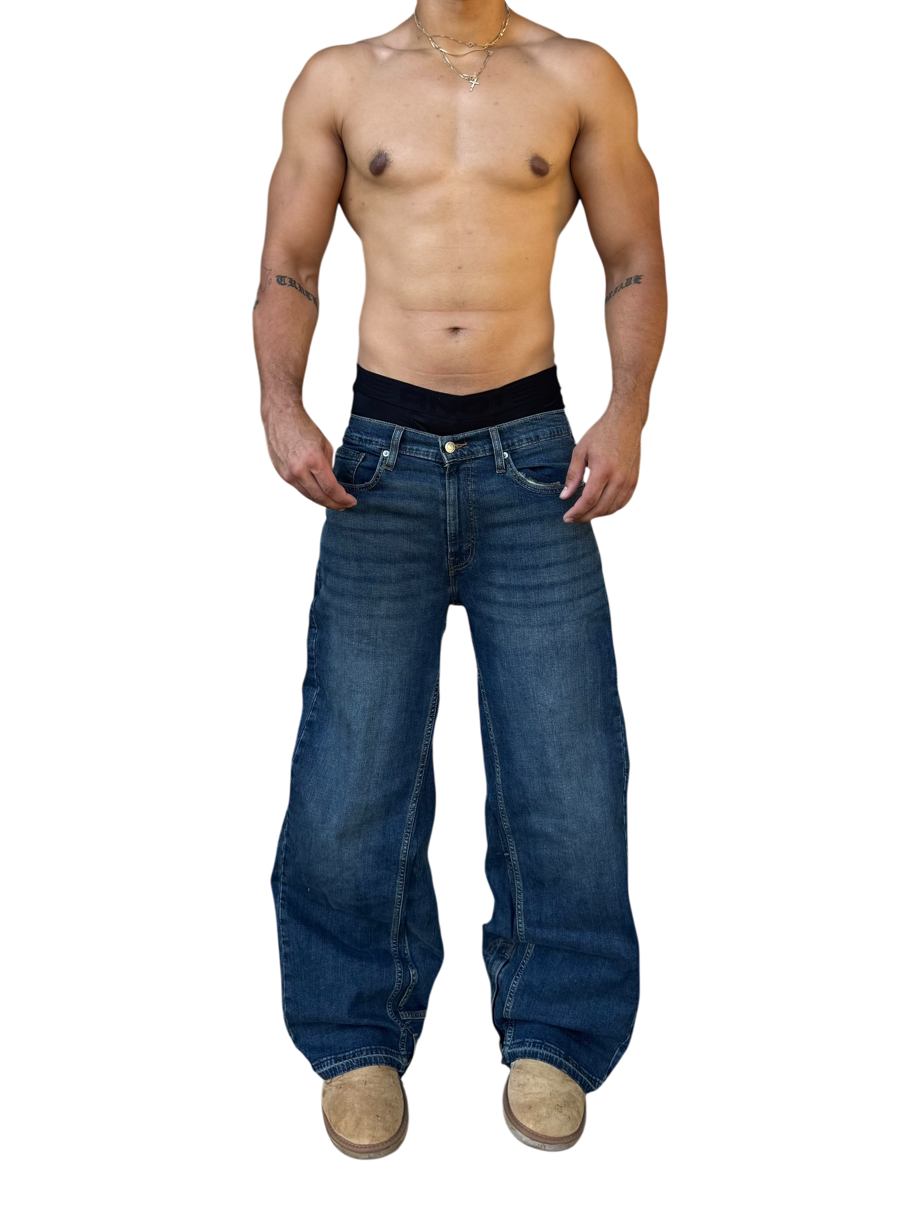 SS9-04 NMJ custom 1 of 1 denim (34x33) (Premade ready to ship)