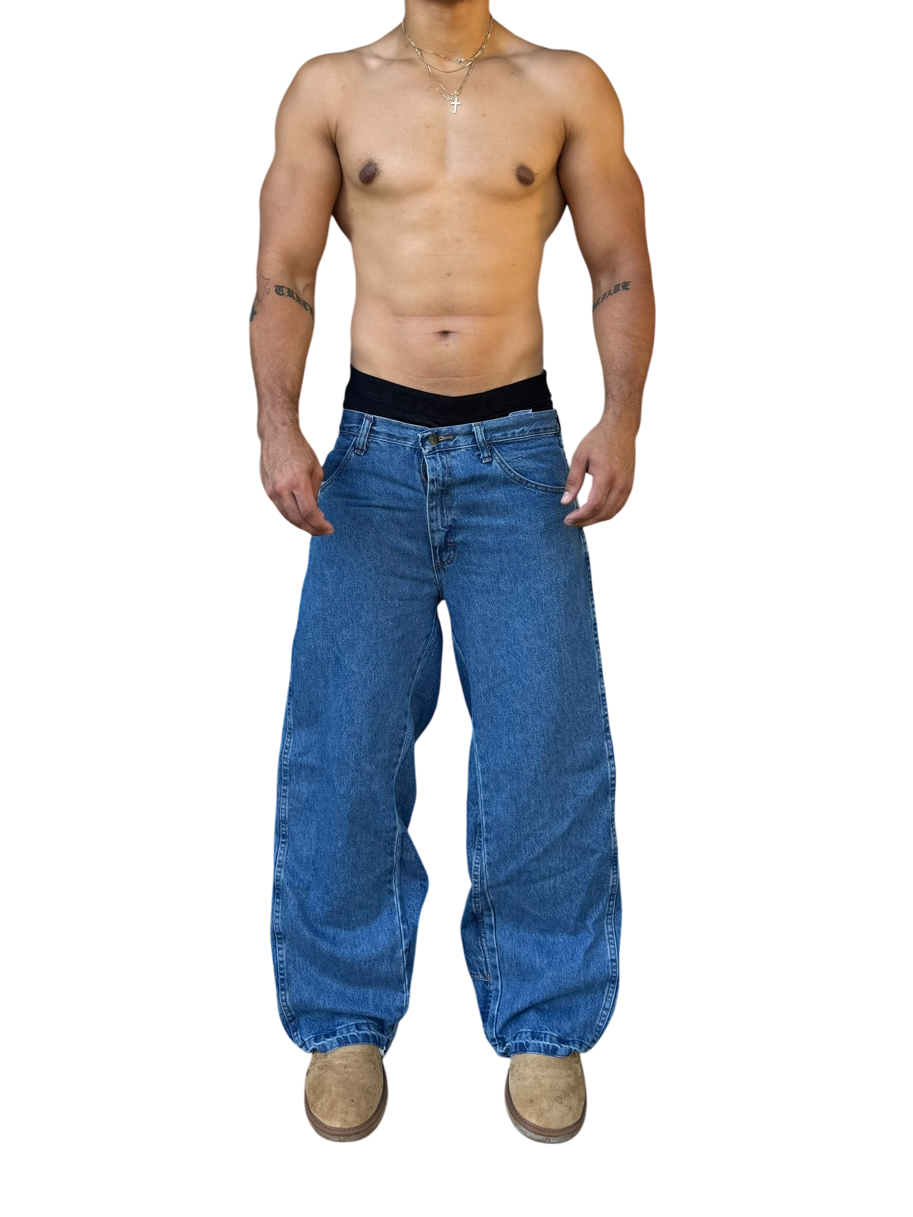 SS9-03 NMJ custom 1 of 1 denim (34x32) (Premade ready to ship)