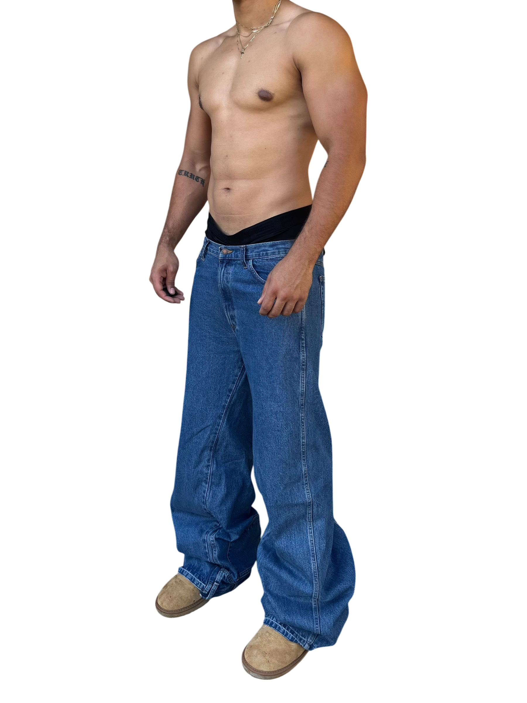 SS9-01 NMJ custom 1 of 1 denim (36x35) (Premade ready to ship)